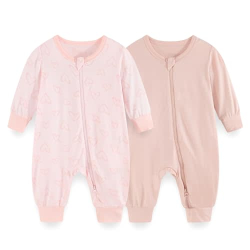 JELYLOVE Unisex Rayon Made from Bamboo Zipper Baby Boy Girl Rompers 2 Pcak Long Sleeve Infants Jumpsuits New Born Clothes