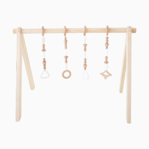 Poppyseed Play Wooden Baby Gym - White