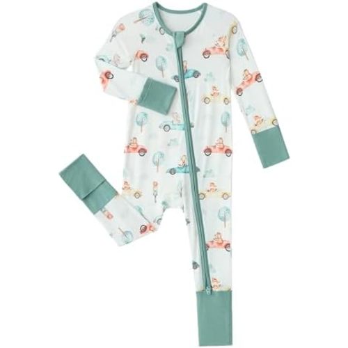 Viscose from Bamboo Pajamas Baby Footless Romper - Baby Infant Boys Girls One Piece Jumpsuits