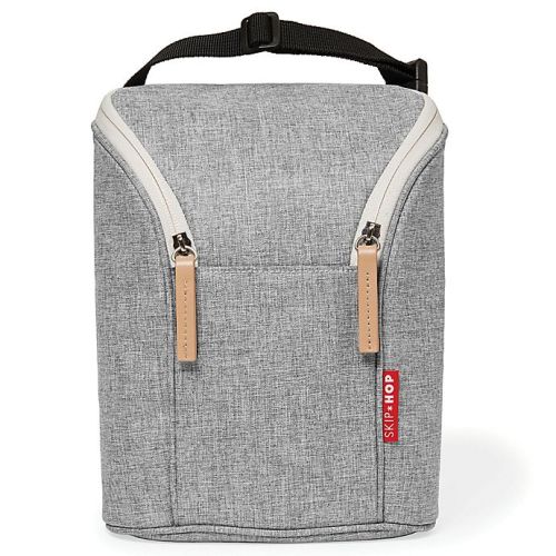 SKIP*HOP® Grab & Go Double Bottle Bag in - Grey