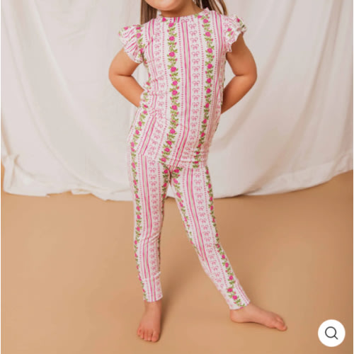 Bowquet of Roses Cap Sleeve Pajama Set