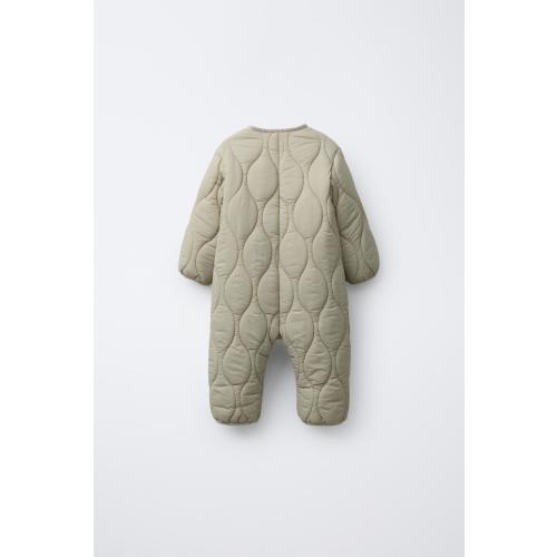 LONG PADDED JUMPSUIT - Light Green