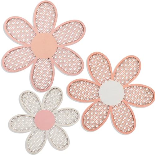 Maitys 3 Pieces Boho Daisy Wall Decor (Rustic Color)