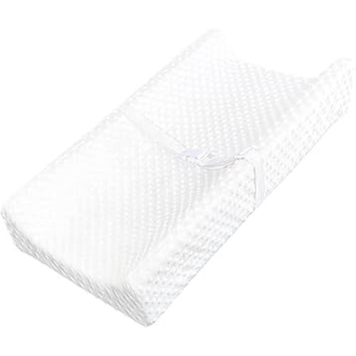YENING Small Changing Pad Mini 29 x 15 with Washable Cover Waterproof Baby Diaper Changing Pad for Dresser Table Pad White