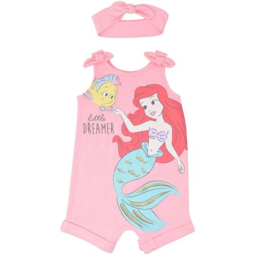 Disney Princess Mulan Infant Baby Girls Cuddly Sleeveless Romper & Headband Mulan 18 Months