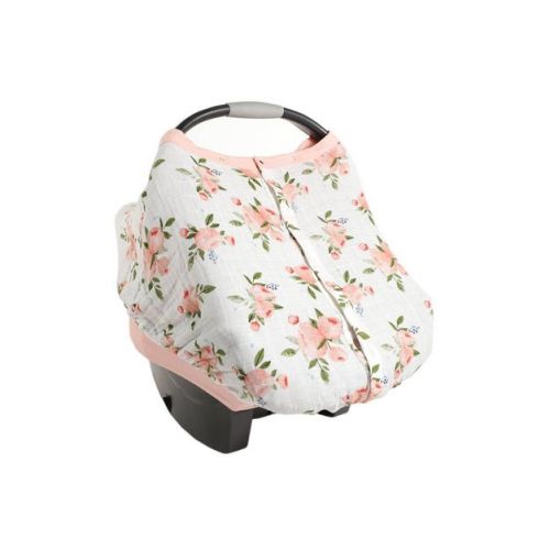 Little Unicorn Cotton Muslin Car Seat Canopy - Taupe Cross