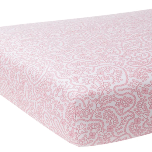 Shelby Pink Crib Sheet, Pink