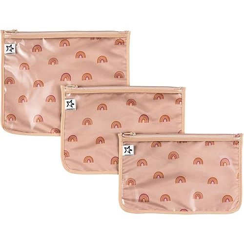 Tiny Twinkle Mess-Proof Travel Bags | TSA Airline Compliant, Zipper Closure, Clear Front Pouch, Diaper Bag Packing, Toiletry or Makeup Cosmetics Organizer