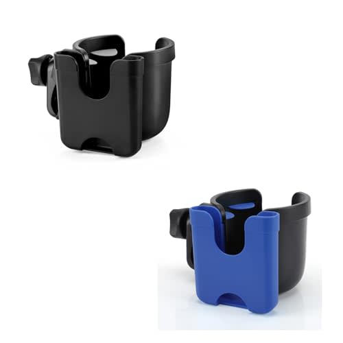 Accmor Stroller Cup Holder with Phone Holder, Bike Cup Holder, Universal Cup Holder for Uppababy Nuna Doona Strollers, 2-in-1 Cup Phone Holder for Stroller, Bike, Wheelchair, Walker, Scooter