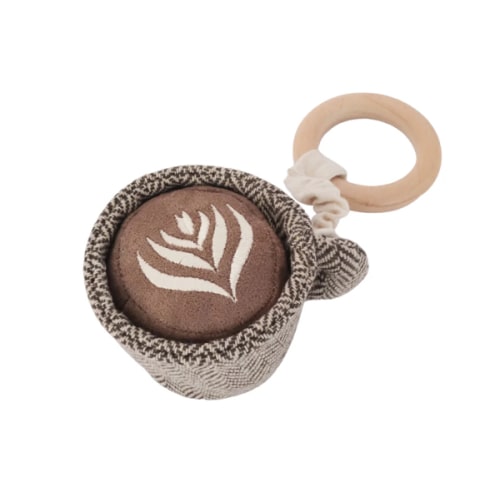 Latte Rattle – Cute Baby Sensory Toy