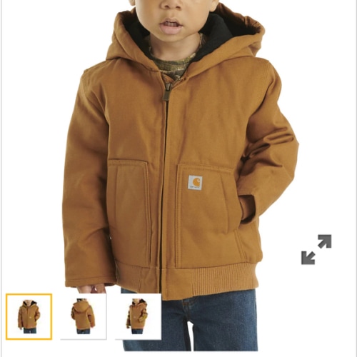 Boys' Hooded Insulated Active Jac (Infant/Toddler) | Mid Stock | Carhartt SIZE 6M