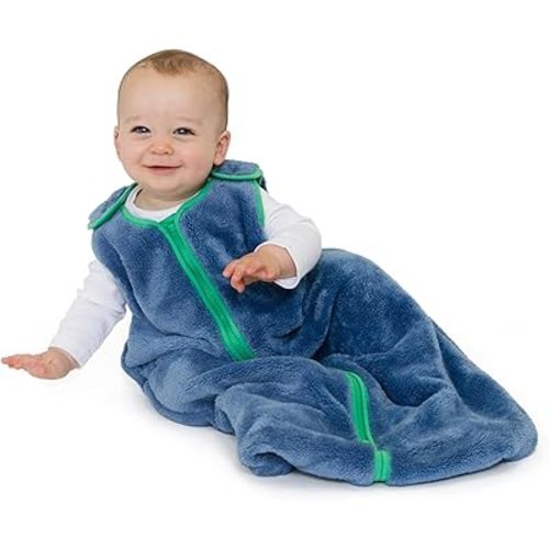 baby deedee Sleep Nest Teddy Baby Sleeping Bag, Fuzzy Dino, Medium (6-18 Months)