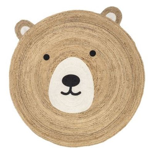 Nuloom Ravenna Graphic 4 Round Jute Indoor Area Rug For Dining Room Rug Neutral Rug Living Room Rug Nursery Kitchen, Natural