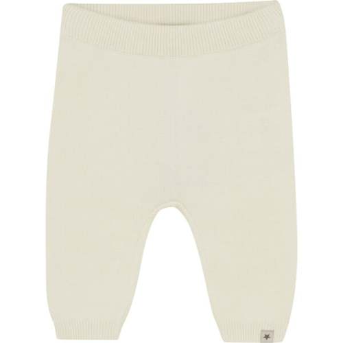 Babys Organic Cotton Knit Pants, Antique White