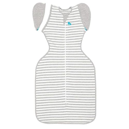 Love to Dream Swaddle UP Transition Bag, Patented Zip-Off Wings, Gently Help Baby Safely Transition from Being Swaddled to arms Free Before Rolling Over, Gray, Large, 19-24 lbs
