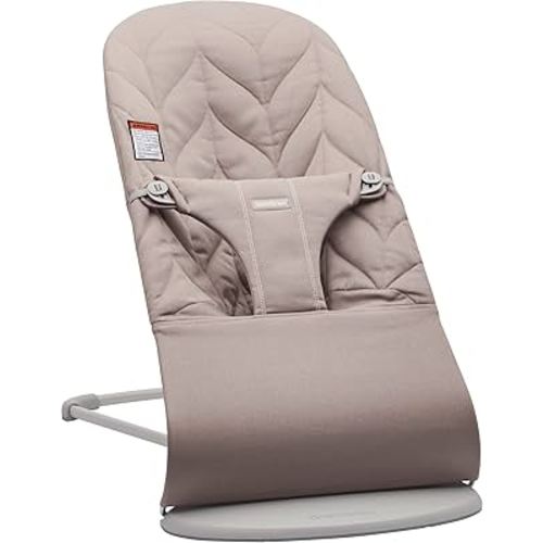 BabyBjörn Bouncer Bliss, Cotton Petal Quilt, Sand Gray