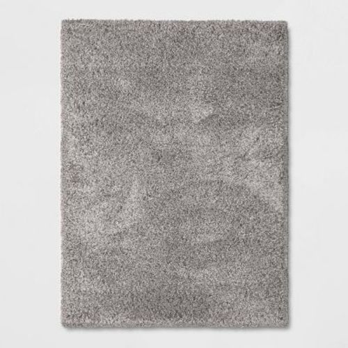 7'1"x10' Solid Eyelash Woven Shag Rug Gray - Threshold™