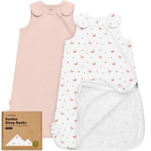 Keababies 2-pack Sleep Sacks For Babies, Soothe Sleeping Sack Wearable Blanket, Infant, Toddler, Newborn Swaddle Sack (mist Rose, Small)