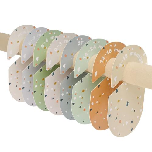 8pcs Baby Wardrobe Dividers, Nursery Hanger Dividers Baby Shower Nursery Gift Set Baby Size Clothes Organizer Dividers Nursery Closet Dividers for Expecting Mothers
