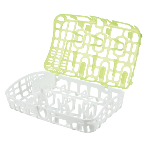 Dr. Brown’s Dishwasher Basket for Small Baby Bottle Parts, Pacifiers, and Accessories, Clean, Store and Organize Newborn Essentials, Green, BPA-free