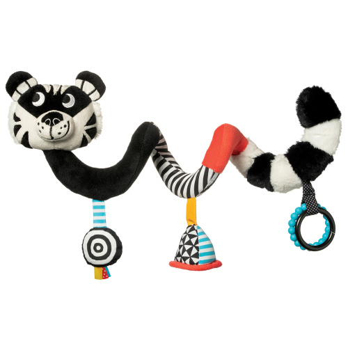 Manhattan Toy Wimmer Ferguson Tiger Baby Spiral for Cribs and Travel Accessories with Rattle, Discovery Mirror and Teethers