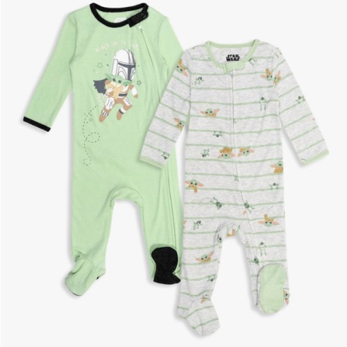 STAR WARS Chewbacca R2- D2 Darth Vader Stormtrooper Baby 2 Pack Zip Up Long Sleeve Sleep N' Play Coveralls Newborn to Infant