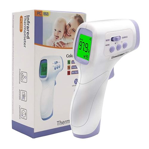 Thermometer for Adults, Amerzam Non Contact Forehead Infrared Thermometers for Baby,Kids,Touchless Thermometer with Digital LCD Display Accurate Instant Readings (Purple)