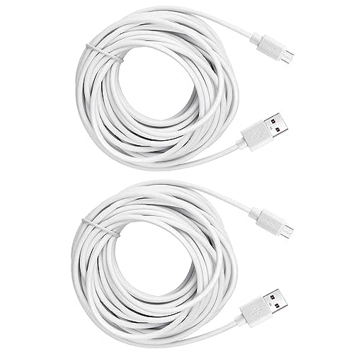 Smays Charger Cord Replacement for Infant Optics Baby Monitor, DXR-8, Babysense Owlet, Motorola Monitors - 13 ft Power Cable 2-Pack