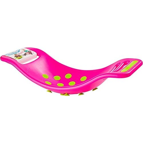 Fat Brain Toys Teeter Popper, Indoor Toddler Sensory Toys for Ages 3 and Up, Pink