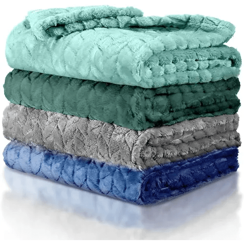 Frienda 4 Pcs Baby Fuzzy Blanket Fluffy Baby Blanket for Boys Girls Soft Warm Baby Receiving Blankets Nursery Bed Blanket Toddler Infant Newborn Receiving Blanket, 32 x 24 Inch (Classic Color)