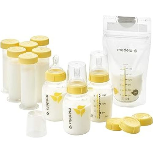 Amazon.com: Medela Breastfeeding Gift Set, Breast Milk Storage System; Bottles, Nipples, Travel Caps, Breastmilk Storage Bags and More, Made Without BPA : Baby