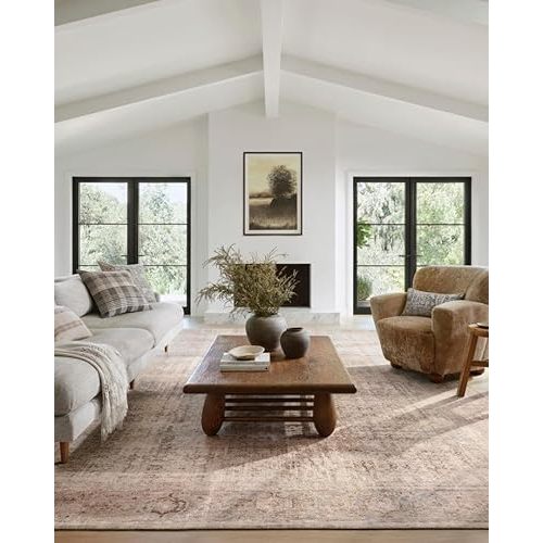 Loloi Amber Lewis Georgie Collection GER-02 Ocean/Sand 7'-6" x 9'-6", .19" Pile Height, Area Rug