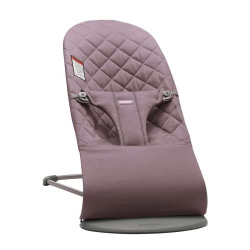 BabyBjörn Bouncer Bliss, Cotton, Classic Quilt, Dark Purple