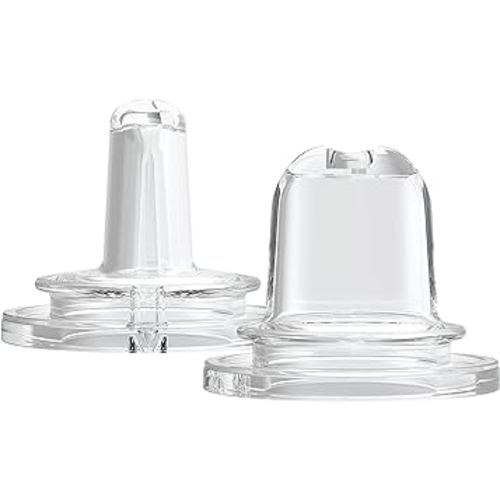 Dr. Brown's Milestones Options+ Sippy Spouts, Narrow, Soft 100% Silicone Baby Bottle Sippy Spout, 6m+, 2 Count (Pack of 1)
