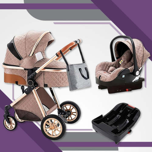 Premium 3-in-1 Baby Stroller (Car Seat & Base Included) – Maternity Miracles