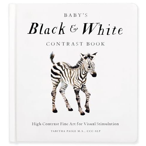 Baby's Black and White Contrast Book: High-Contrast Art for Visual Stimulation at Tummy Time (Our Little Adventures Series)