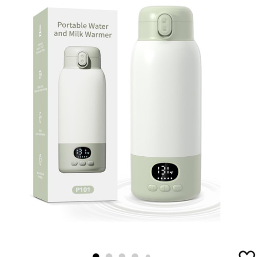Portable Bottle Warmer 17oz Large Capacity Bottle Warmer for Travel, Fast Heating for Breast Milk Formula and Milk, Suitable for Baby Outdoor Airplane and Car Green5