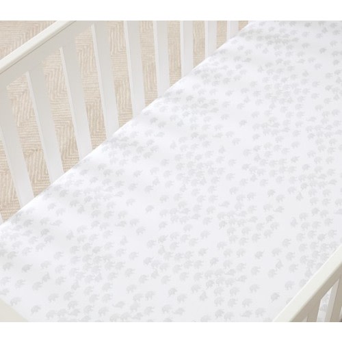 Watercolor Elephant Crib Sheets | Pottery Barn Kids