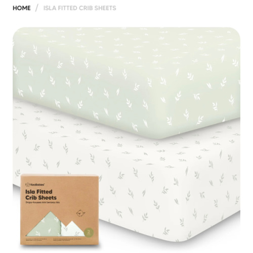 Isla Fitted Crib Sheets (Herb)