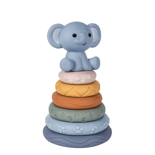 Sumllary Building for Kids 3-4 Sensory Bottle Board Games for Toddlers 2-4 Baby Early Education Soft Glue Rainbow Ring Six Layer Knead Called Baby Teether Children's Toy