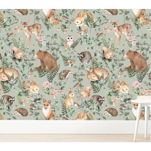 Wallpaperie Woodland Storybook Wallpaper | Pottery Barn Kids