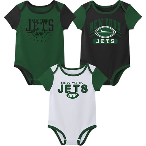 Outerstuff NFL Teams Newborn Baby and Infant Short Sleeve Bodysuit Variety 3-Pack (0-18m)