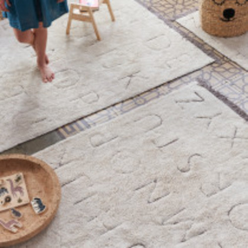 Lorena Canals RugCycled ABC Washable Rug - Natural, 4’ X 5’3”