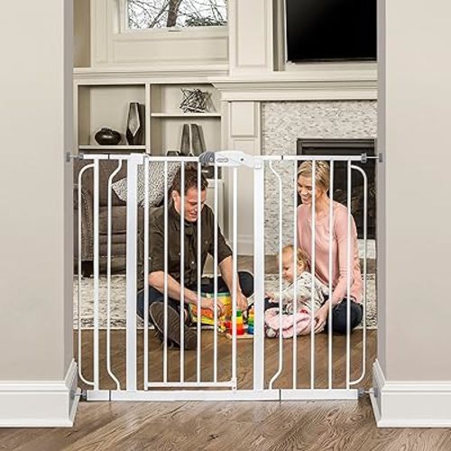 Regalo 36-Inch Extra Tall and 49-Inch-Wide Walk Thru Baby Gate, includes 4-Inch and 12-inch Extension Kit, 4 Pack of Pressure Mount Kit and 4 Pack of Wall Mount Kit