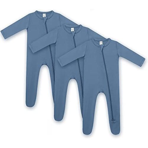HAPIU Rayon from Bamboo Baby Footed Pajamas, 2 Way Zipper YKK, Footie for Baby Boy Girls, Newborn-24 Months