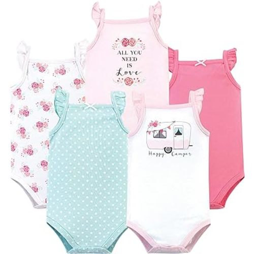 Hudson Baby Unisex Baby Cotton Sleeveless Bodysuits