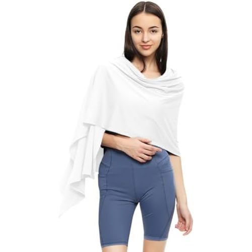 OHRAIN Sun Shawl UV Sun Protection UPF 50+ Beach Travel Scarf Wrap Summer Swimsuit Cover Up Cooling Blanket