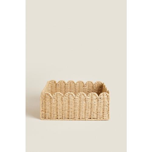 SMALL SCALLOPED BASKET - Light beige | ZARA United States