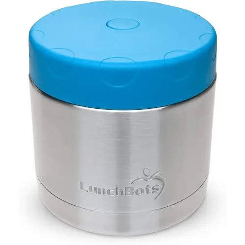 LunchBots 16oz Thermos Stainless Steel Wide Mouth - Insulated Thermos With Vented Lid - Keeps Food Hot or Cold for Hours - Leak-Proof Portable Thermal Food Jar is Ideal for Soup - 16 ounce - Aqua