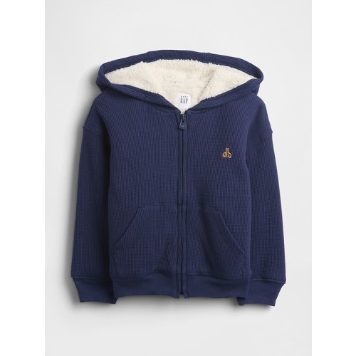 Baby & Toddler Sherpa-Lined Thermal Zip Hoodie